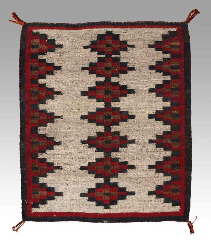 Appraisal: CIRCA 'S NATIVE AMERICAN NAVAJO HAND WOVEN WOOL RUG ''