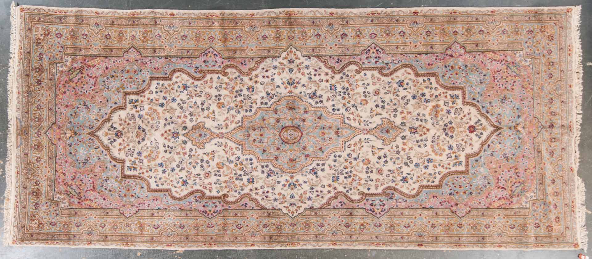 Appraisal: Persian Kerman galley rug approx x Iran circa