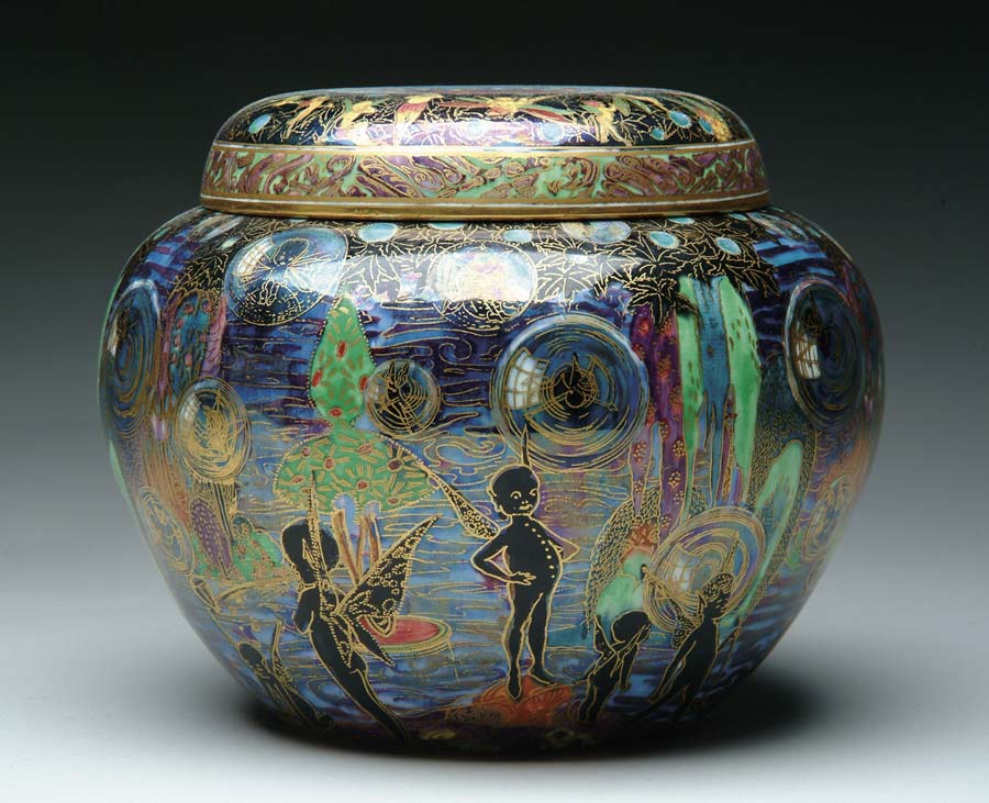 Appraisal: WEDGWOOD FAIRYLAND LUSTRE MALFREY POT Extremely rare Bubble II Malfrey