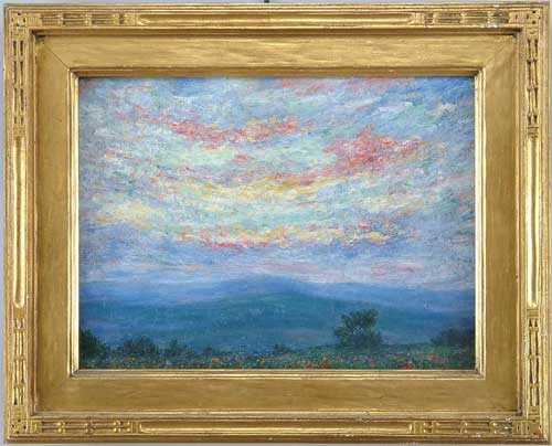 Appraisal: CARROLL BUTLER BROWN American - SUNSET LANDSCAPE Impressionistic oil on