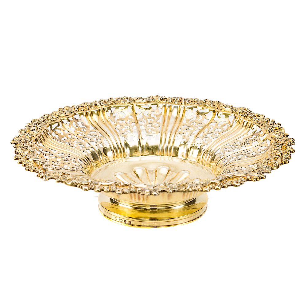 Appraisal: George IV gilt washed sterling center bowl mark of Thomas