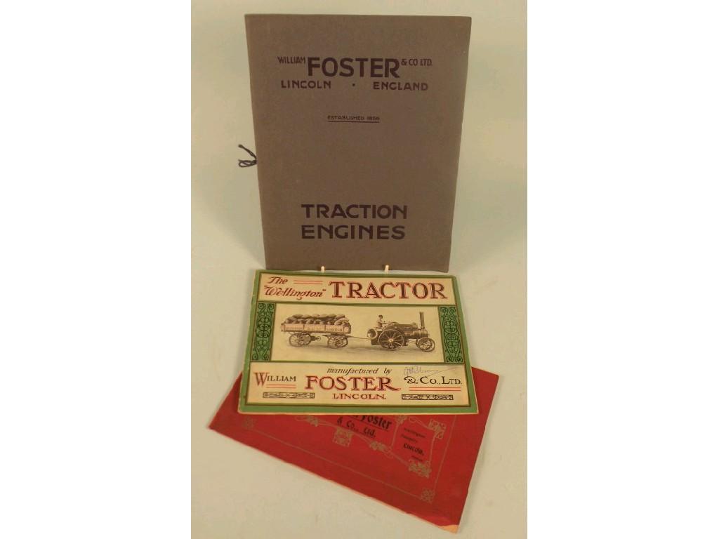 Appraisal: A William Foster Co of Lincoln catalogue for traction engines