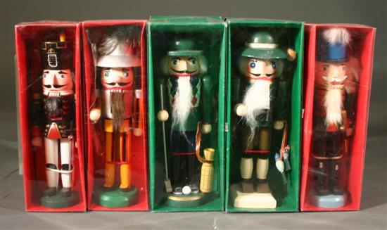 Appraisal: Group of five modern Christmas nutcrackers in boxes