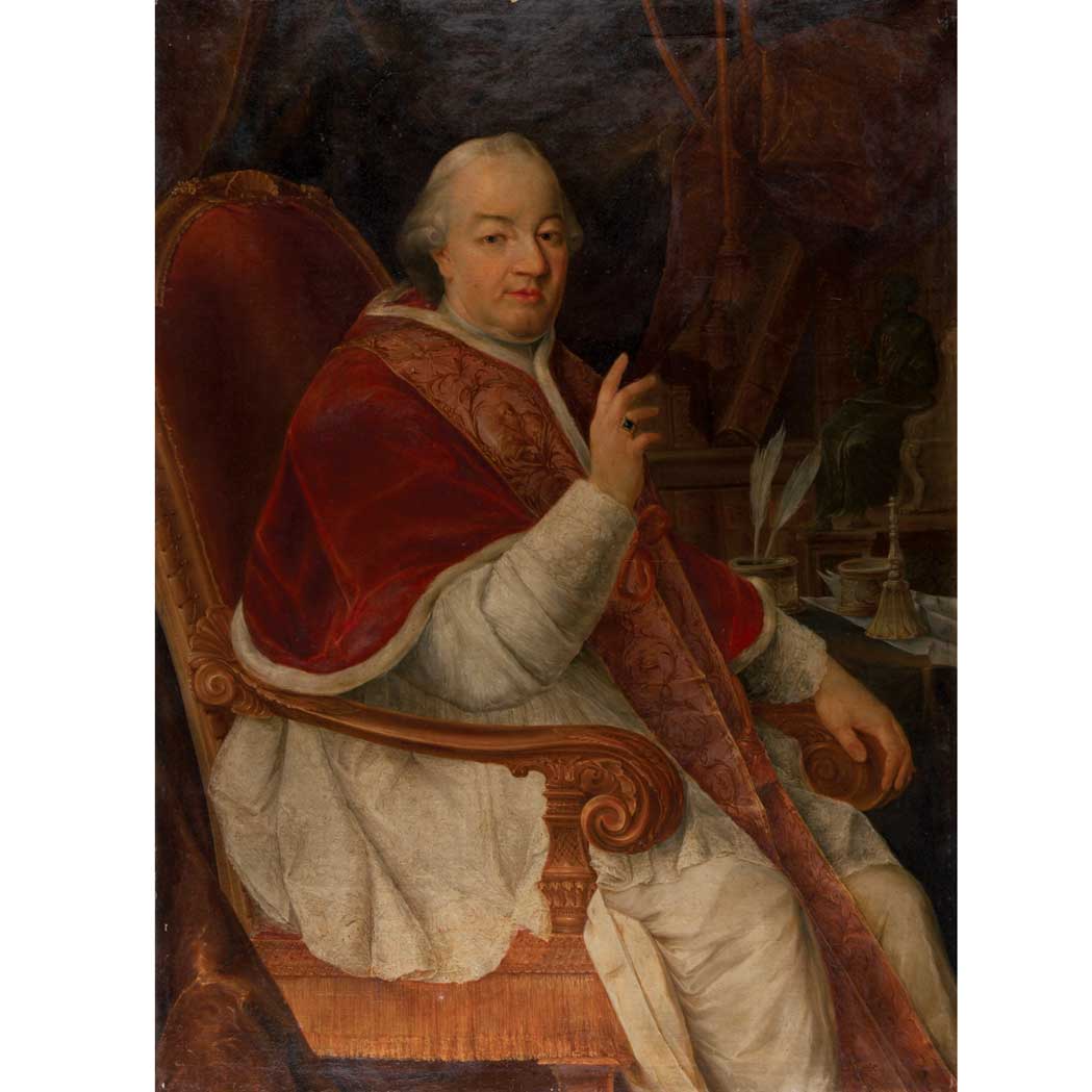 Appraisal: Roman School h Century Pope Pius VI Raising his Hand