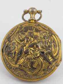 Appraisal: A gilt metal verge pocket watch c later converted to