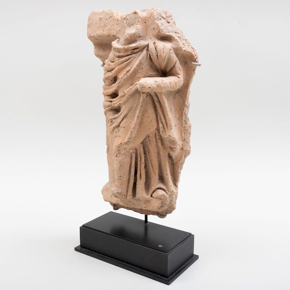 Appraisal: Etruscan Terracotta Relief of a Draped Female Figure Etruscan Terracotta