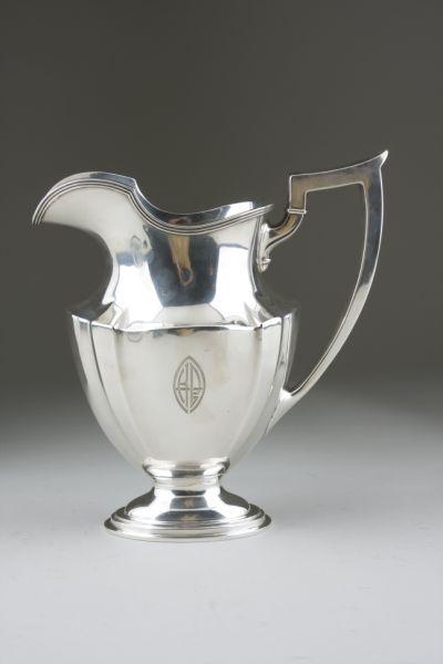 Appraisal: Gorham Plymouth Sterling Water Pitcher pint monogram to one side