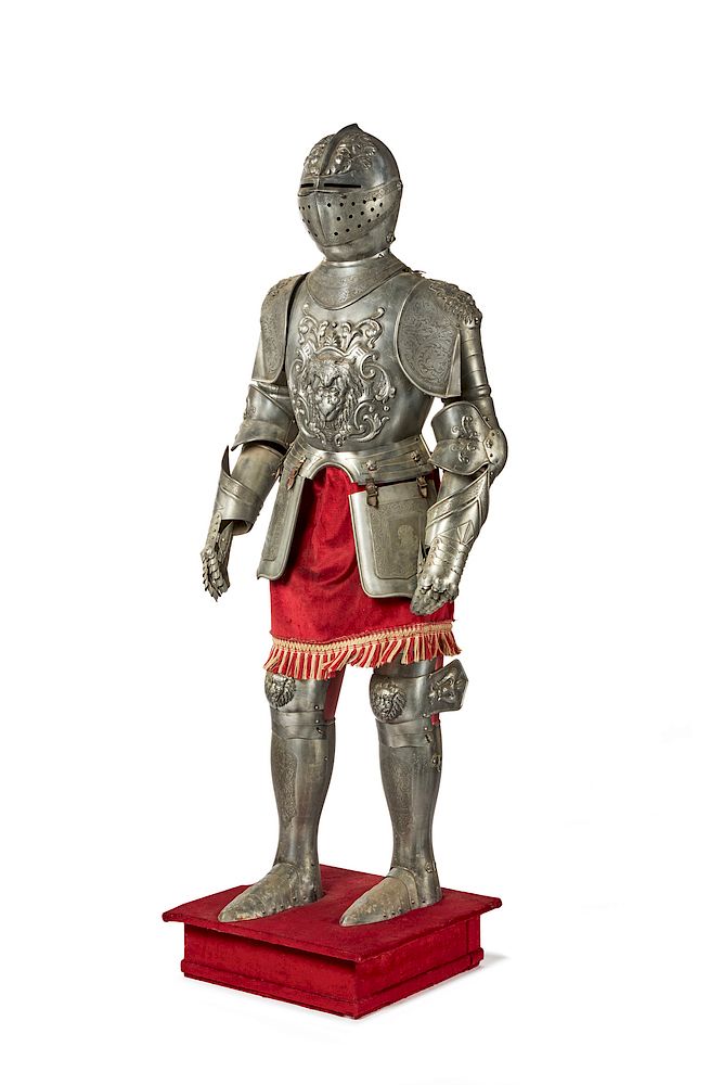 Appraisal: th Century style Suit of Armor - Embossed Engraved H