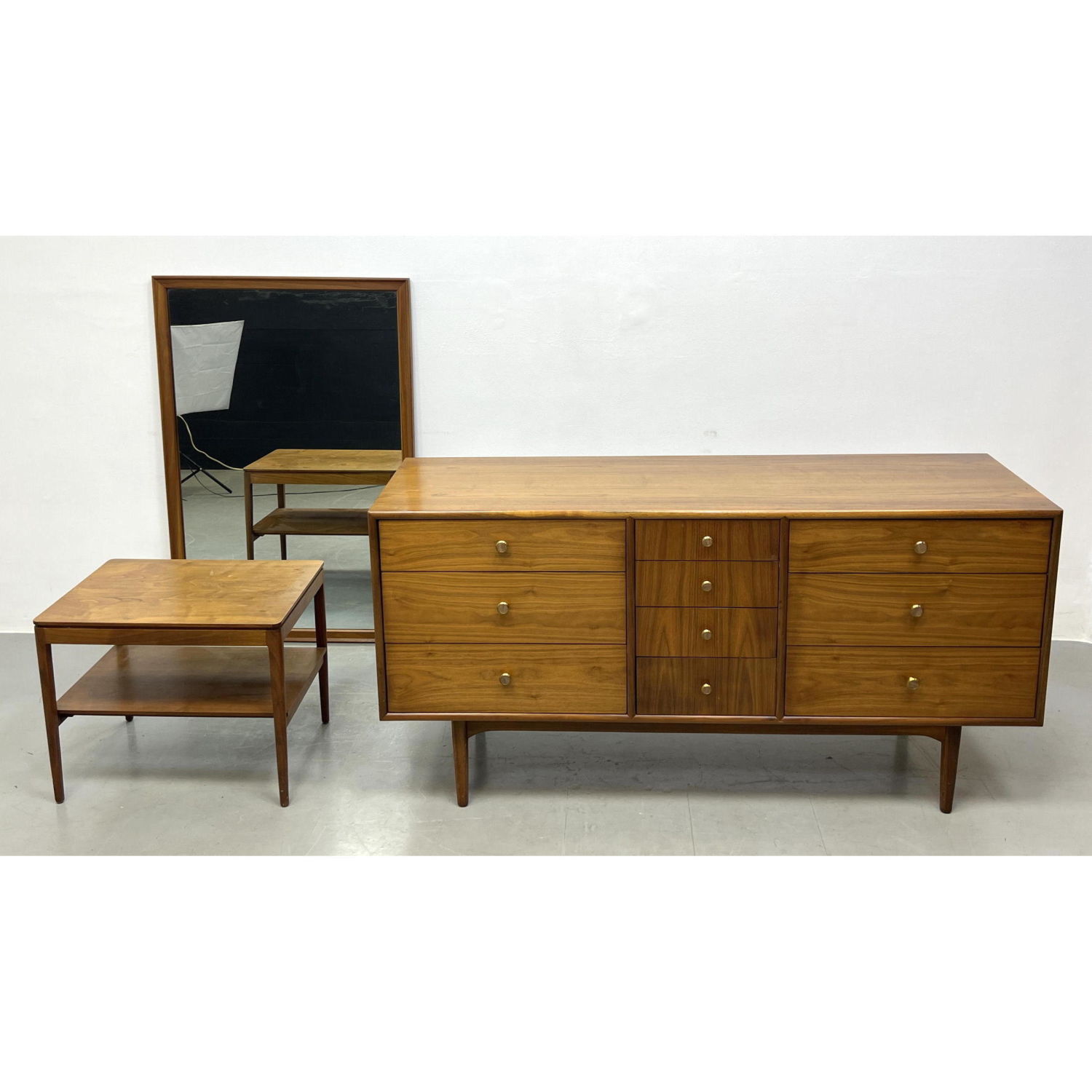 Appraisal: Drexel Declaration Kipp Stewart Dresser with Mirror plus side table