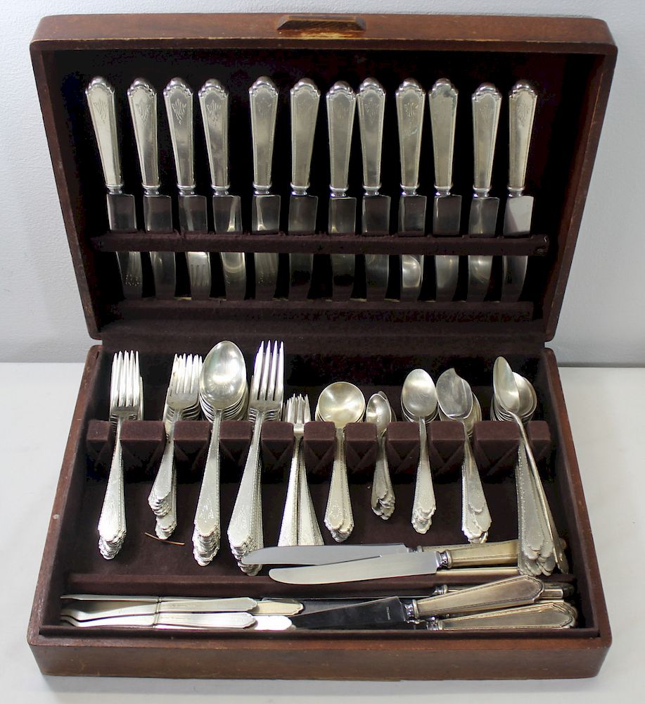 Appraisal: STERLING Lunt Treasure Flatware Service Lunt Treasure sterling flatware service