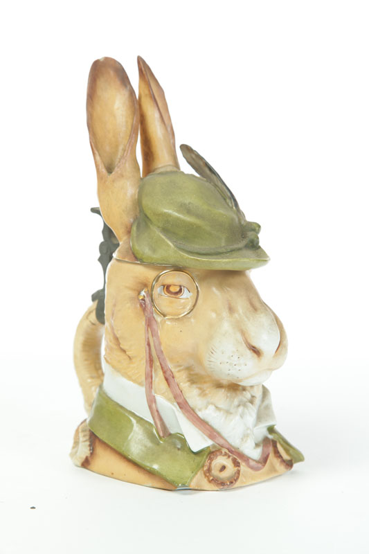 Appraisal: CHARACTER STEIN Germany late th century porcelain Rabbit dressed as