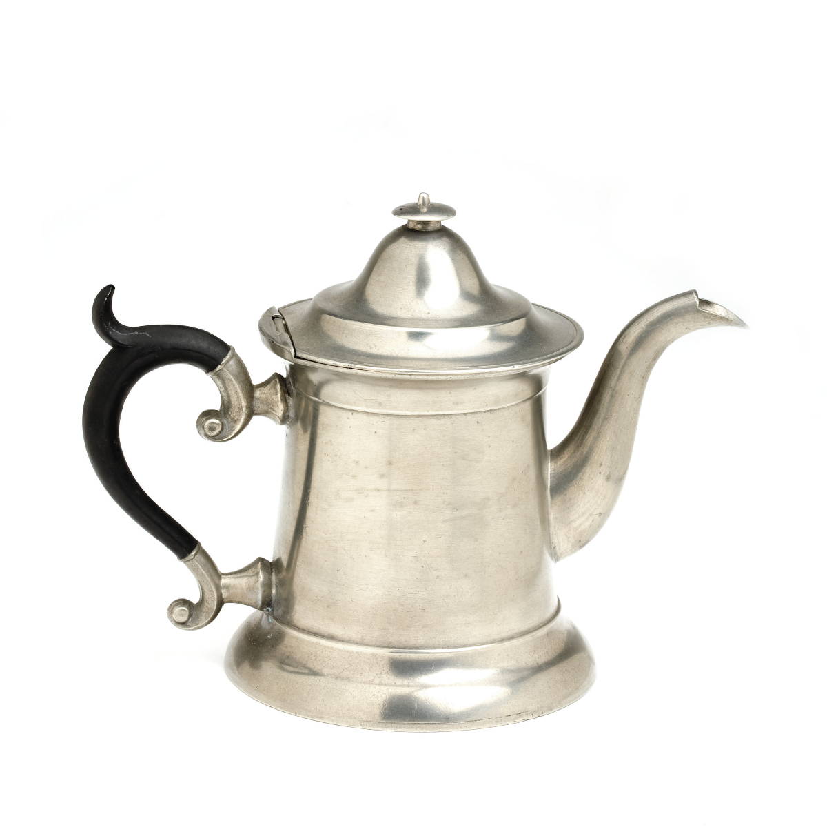 Appraisal: PEWTER TEAPOT SAMUEL S HERSEY BELFAST MAINE CIRCA - The