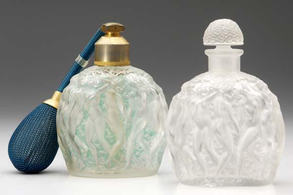 Appraisal: RENE LALIQUE Habanito two perfume bottles for Molinard of clear