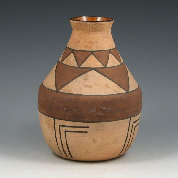 Appraisal: Owens Aborigine vase made in the style of Native American