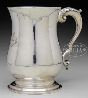 Appraisal: HANDLED SILVER MUG BY HESTER BATEMAN The mug of plain