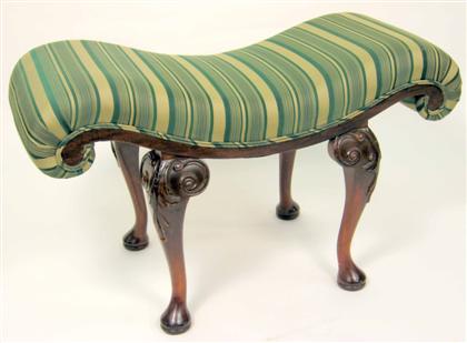 Appraisal: George II style scrolled bench H in W in D