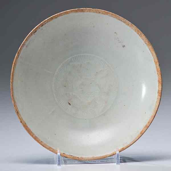 Appraisal: Celadon Marriage Double Fish Bowl Chinese Song Dynasty-style A celadon