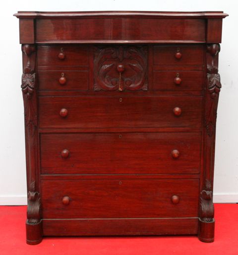 Appraisal: A Victorian mahogany chest of drawers cms wide x cms