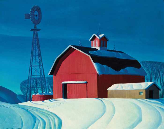 Appraisal: DALE NICHOLS American - ''The Red Barn'' oil on canvas