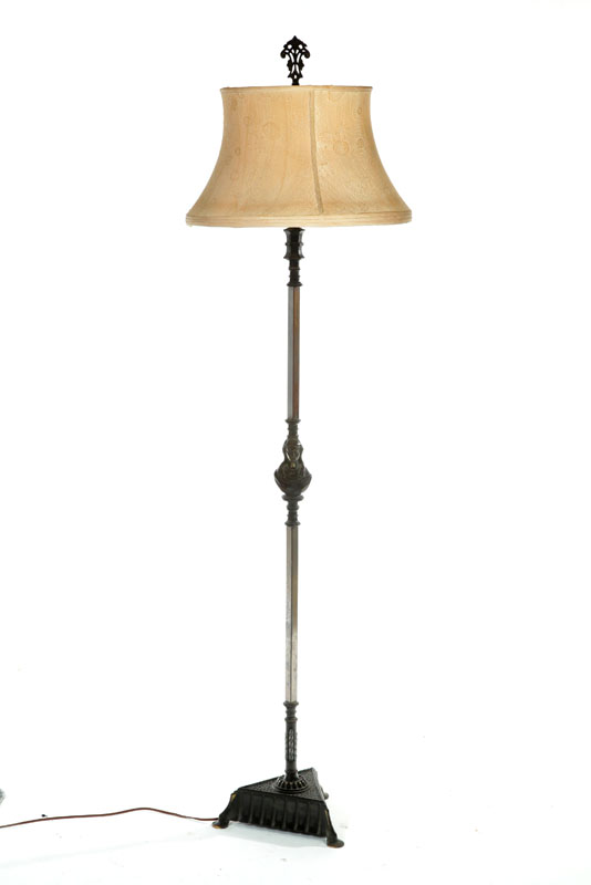 Appraisal: FLOOR LAMP American st half- th century white metal Cast