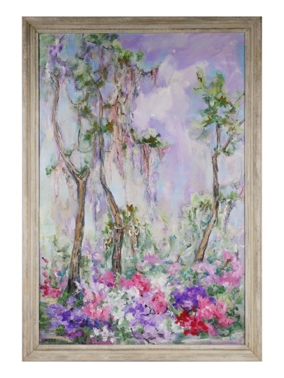 Appraisal: LOIS BARTLETT TRACY FLORIDA LANDSCAPE O COil on canvas painting