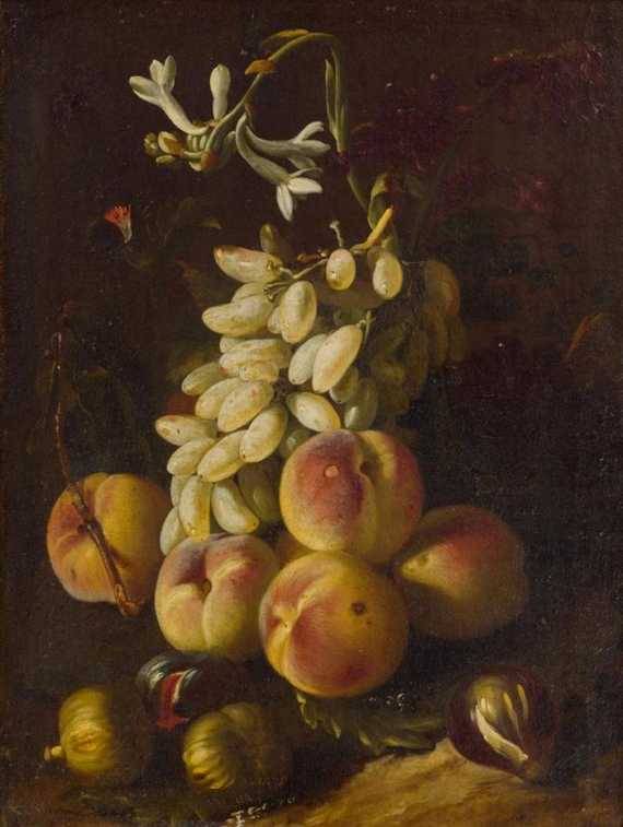 Appraisal: BRUEGHEL ABRAHAM Antwerp - Naples attributed Still life with grapes