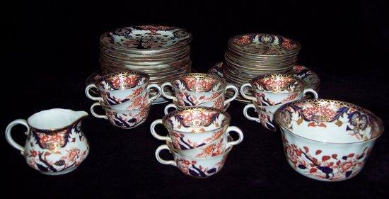 Appraisal: A Royal Crown Derby tea service circa decorated in the