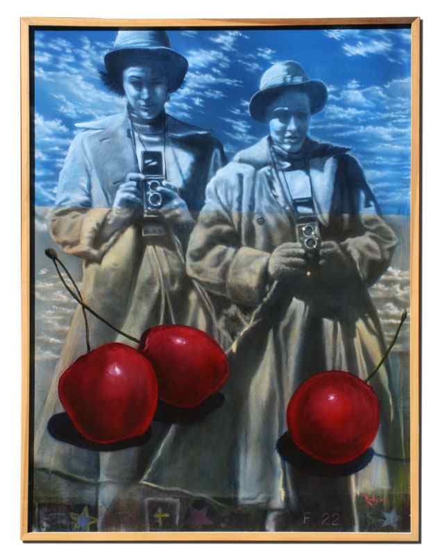 Appraisal: RODGERS Lance American th C ''Ms Monica's Cherries'' ACRYLIC Canvas