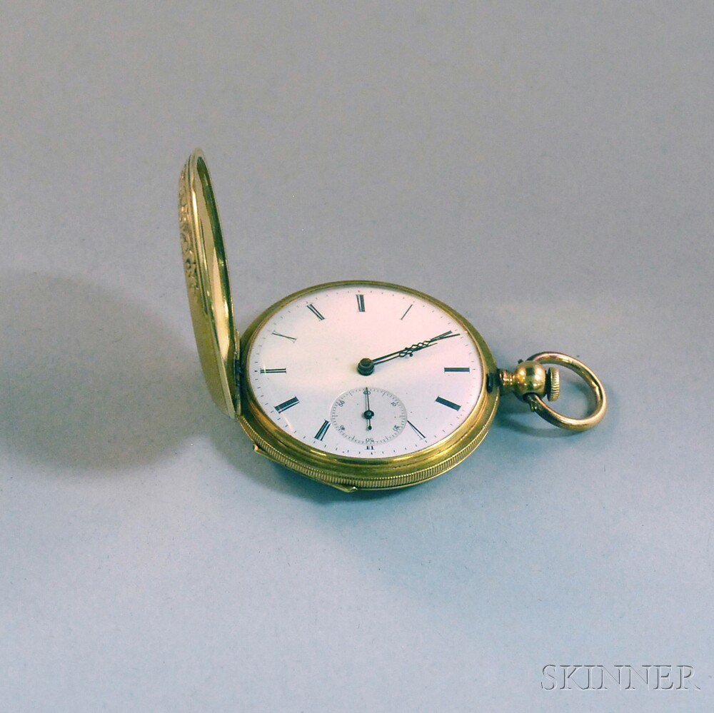 Appraisal: kt Gold Hunting Case Pocket Watch with subsidiary seconds dial