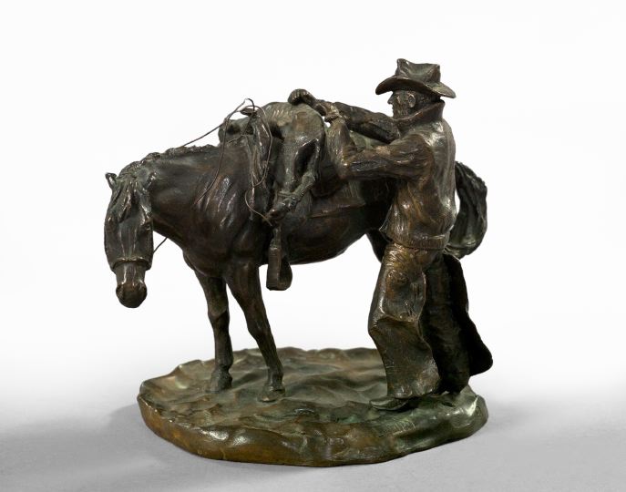 Appraisal: John D Free American b The Wrangler a small patinated