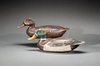 Appraisal: Mallard Pair Wilfred J Bush - Pekin IL c Two