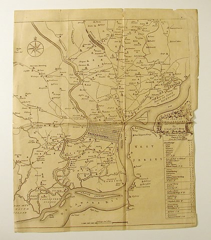 Appraisal: Map titled A Map of Philadelphia and parts Adjacent by