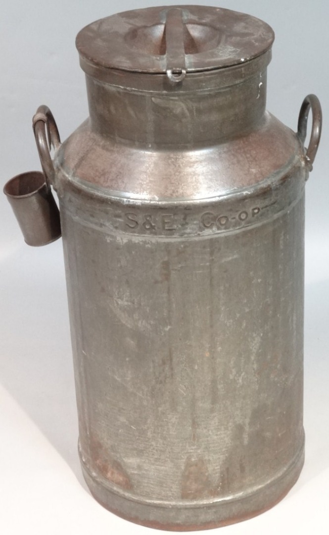 Appraisal: An early thC S E Iron Cooperative milk churn of