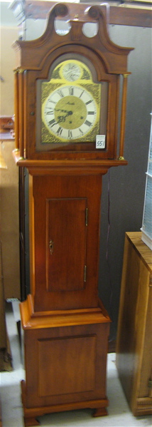 Appraisal: FEDERAL STYLE MAPLE GRANDMOTHER FLOOR CLOCK American German mid th