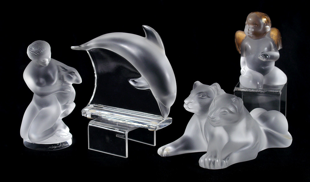 Appraisal: PIECE LALIQUE CRYSTAL FIGURES pieces total all marked Lalique France