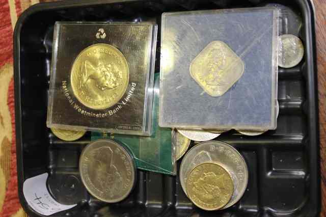 Appraisal: A COLLECTION OF MISCELLANEOUS COINAGE including two half sovereigns three