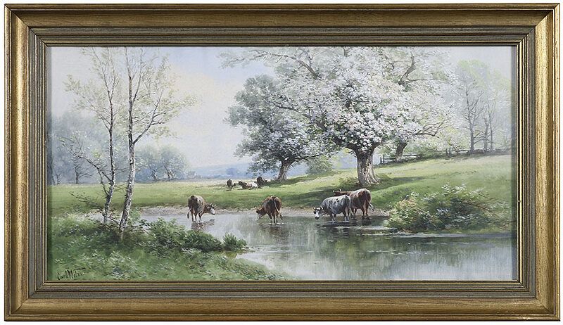 Appraisal: Carl Weber German Pennsylvania - Springtime Connecticut signed lower left