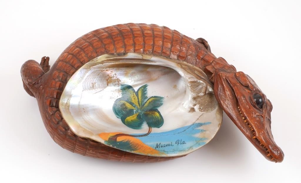 Appraisal: A cool Florida souvenir consisting of a stuffed with cotton