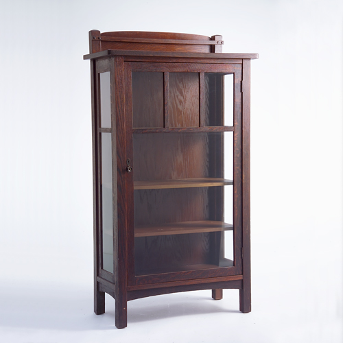 Appraisal: LIMBERT China cabinet no with overhanging top and plate rack