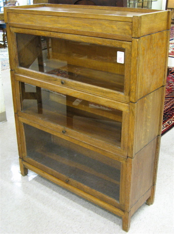 Appraisal: STACKING OAK BOOKCASE The Gunn Furniture Co Grand Rapids Michigan