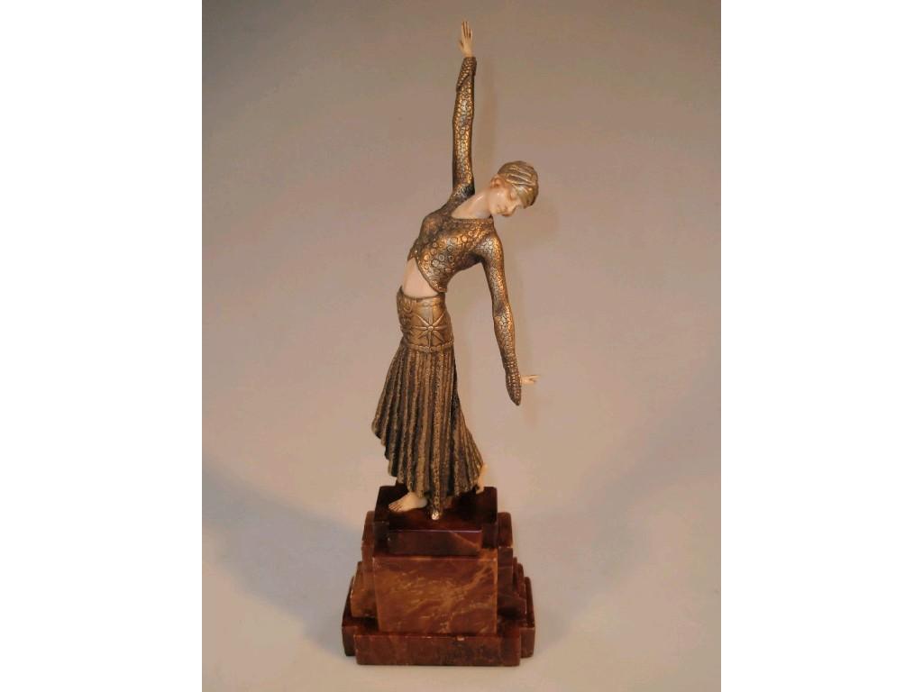 Appraisal: An Art Deco figure of a dancing girl in the