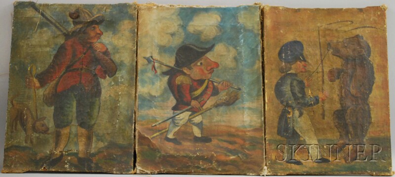 Appraisal: Continental School Late th Early th Century Three Folk Caricature