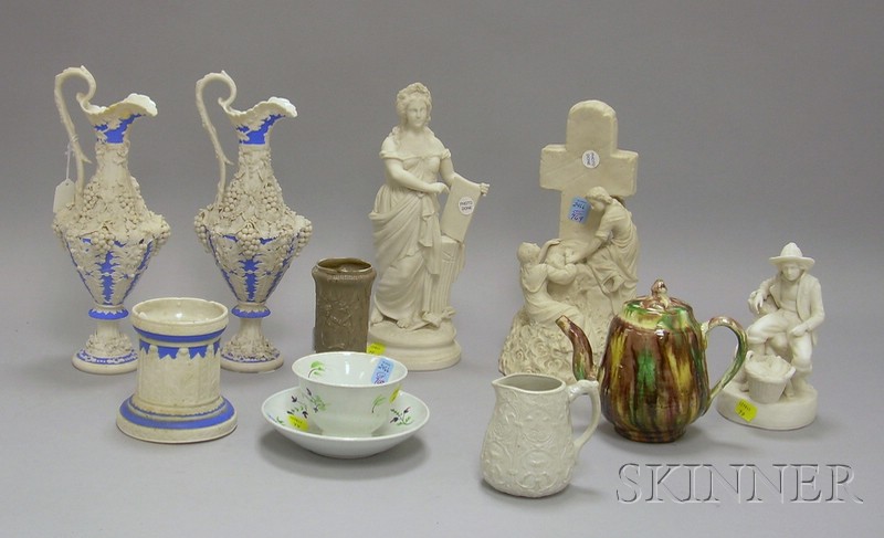 Appraisal: Group of th Century Parian and Ceramic Ware and Figures