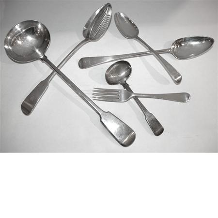 Appraisal: Miscellaneous Group of English Silver Flatware Estimate -