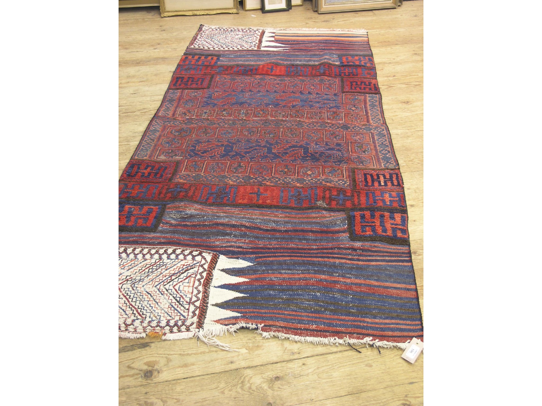 Appraisal: An unusual Eastern rug composed of a variety of stitches