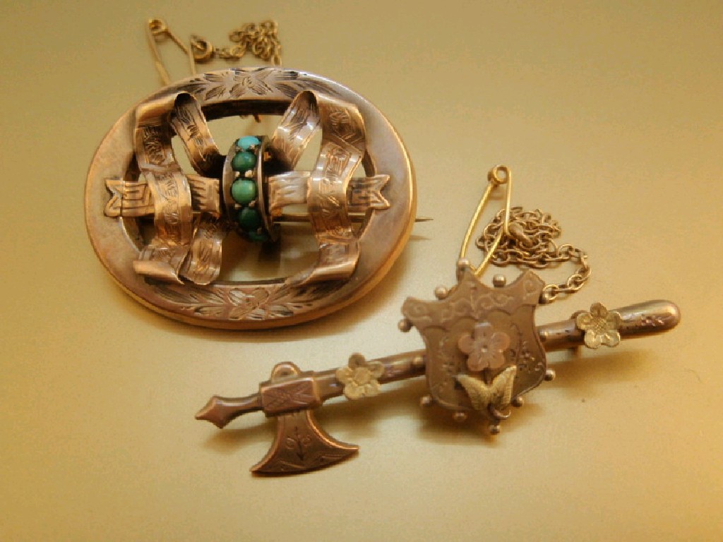 Appraisal: Two Victorian hidden meaning brooches