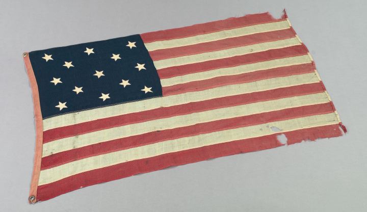 Appraisal: Nineteenth-Century American Thirteen-Star Linen Flag h w