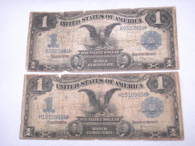 Appraisal: Two Silver Certificates Black Eagle both with wear