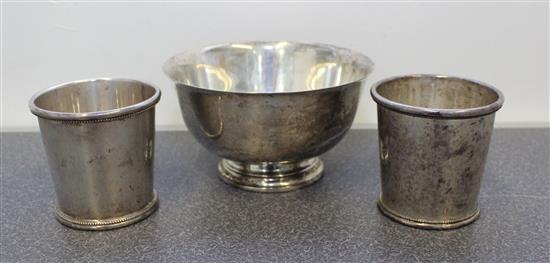 Appraisal: Sale Lot Three American Silver Articles comprising an International Silver