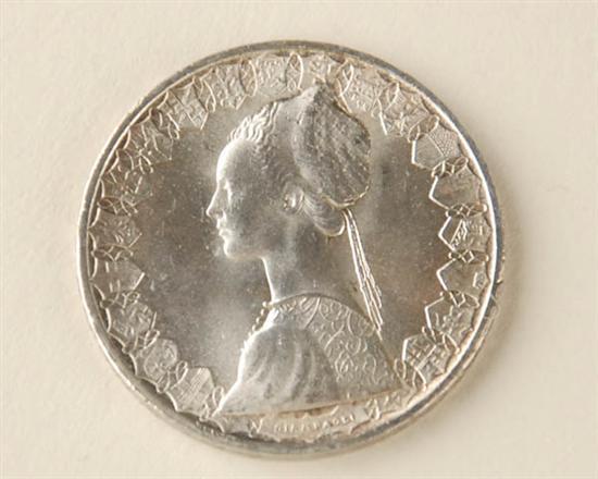 Appraisal: Five Hundred Lira silver